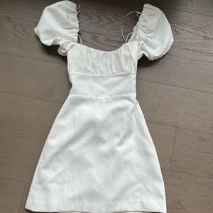 Zara linen blend dress white size XS #NWT BRAND NEW NEVER BEEN WORN